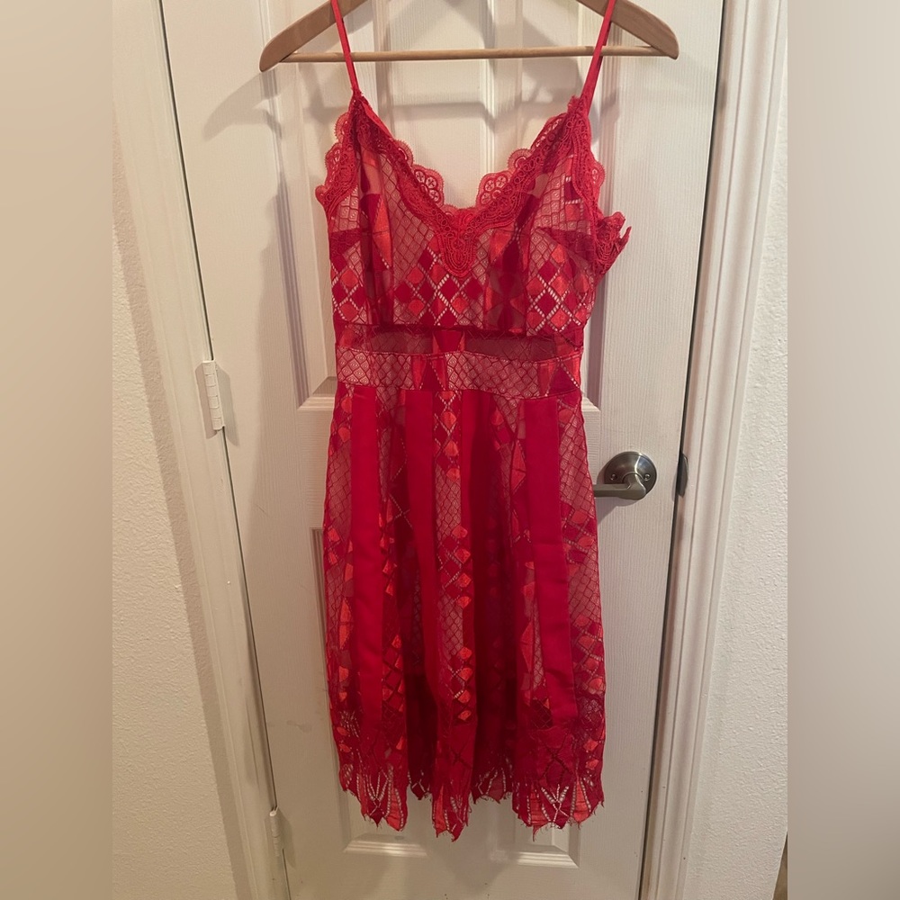 Foxie Doxie Red Lace Dress.